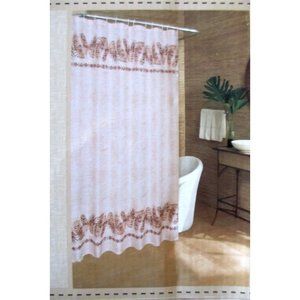 Caribbean Joe TROPIC Palm Fabric Shower Curtain